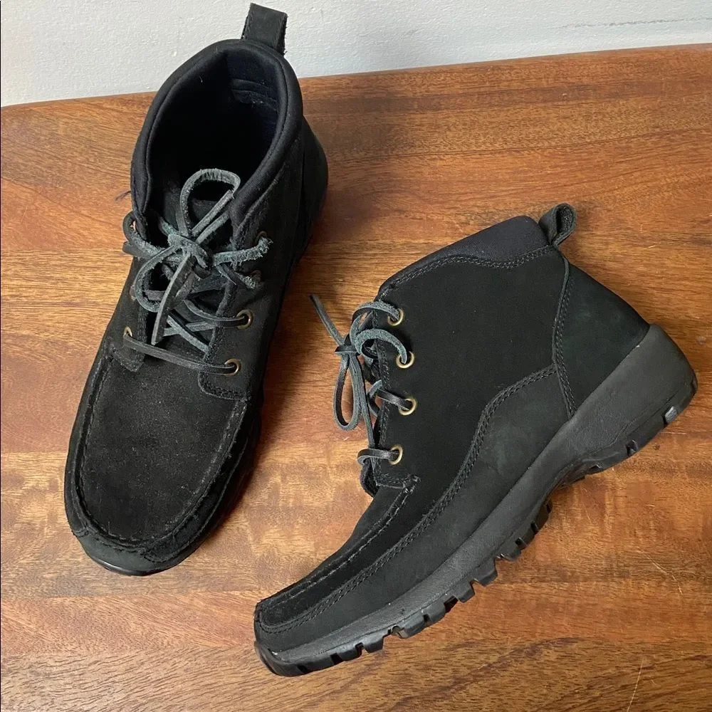 Lands' End Women's Black Suede Chukka Boots